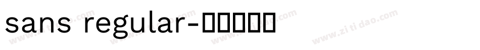 sans regular字体转换